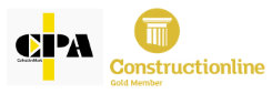 Derek Hancox CPA & Constructionline Logos White